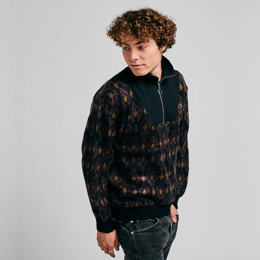 Track Patch Wool Sweater