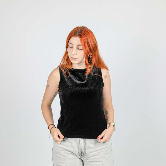 Velvet Boatneck Top