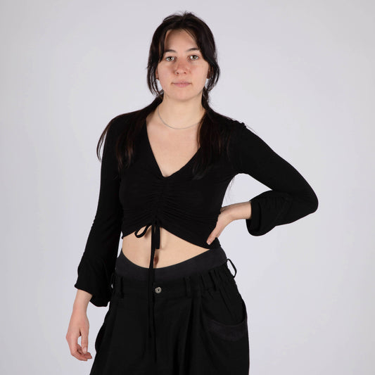 Trumpet Sleeve Blouse