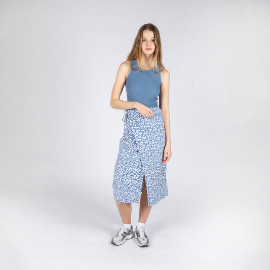 Printed Wrap Skirt
